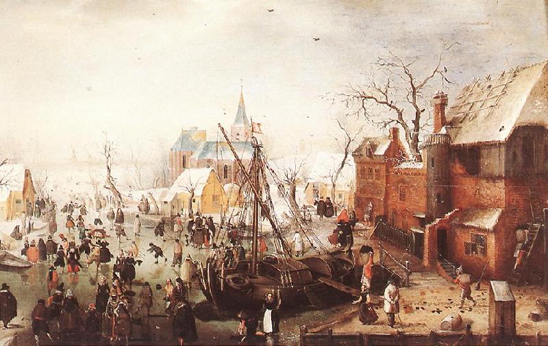 AVERCAMP, Hendrick Winter Scene at Yselmuiden  hhh oil painting image